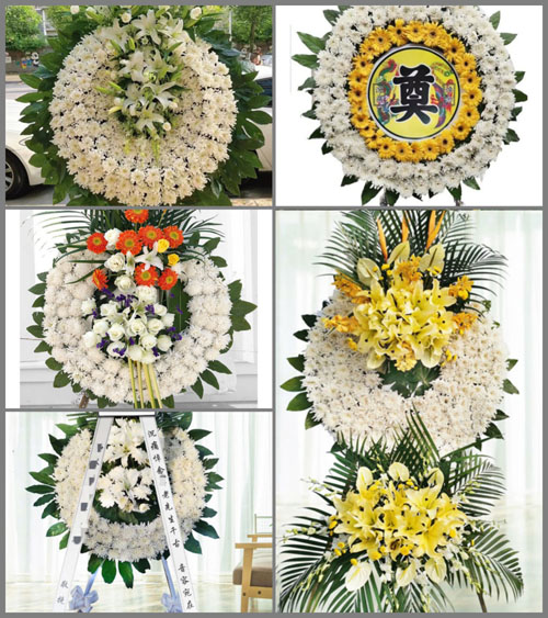 山东济宁梁山县杨营镇王连坡村花圈速递